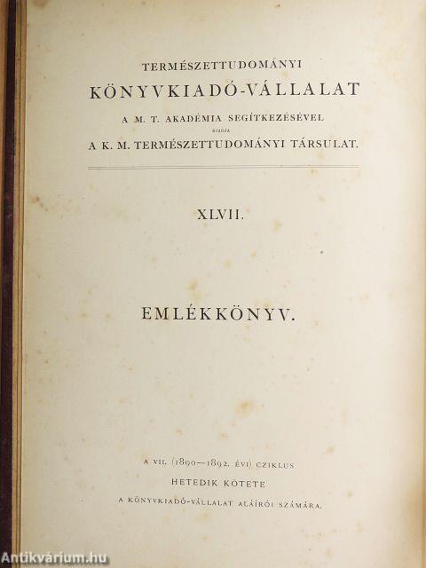 Emlékkönyv a Királyi Magyar Természettudományi Társulat félszázados jubileumára