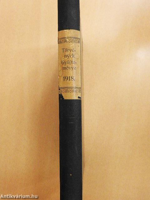 Az 1918. évi törvények gyüjteménye