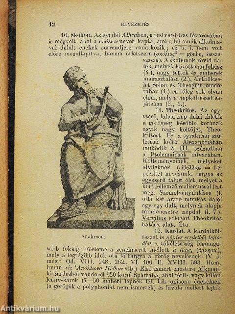 Görög lirai anthologia - Sophokles Antigone