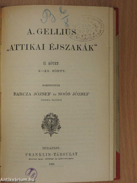 "Attikai éjszakák" I-II.