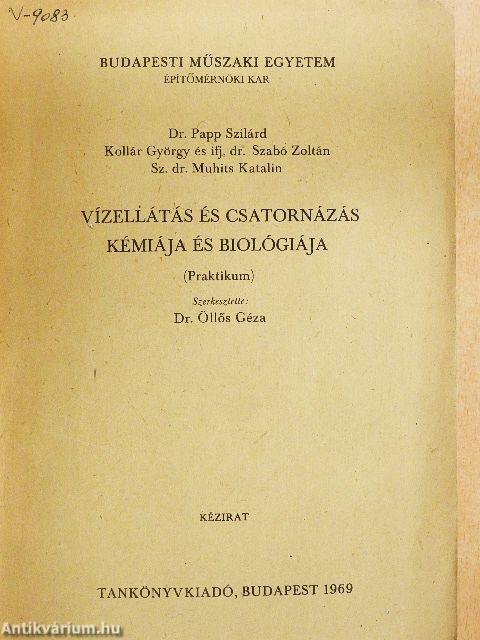 Vízellátás és csatornázás kémiája és biológiája