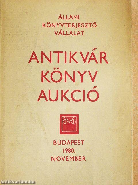 Antikvár könyv aukció - Budapest, 1980. november