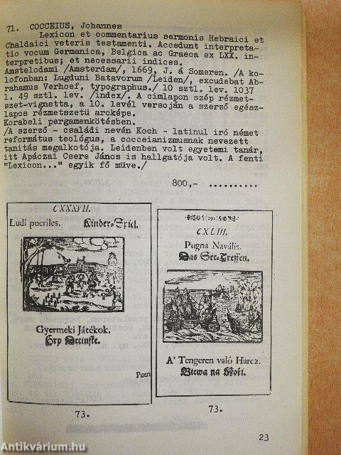 Antikvár könyv aukció - Budapest, 1980. november