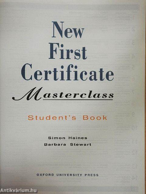 New First Certificate Masterclass - Student's Book