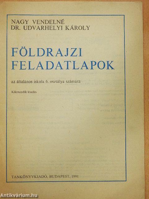 Földrajzi feladatlapok az általános iskola 6. osztálya számára