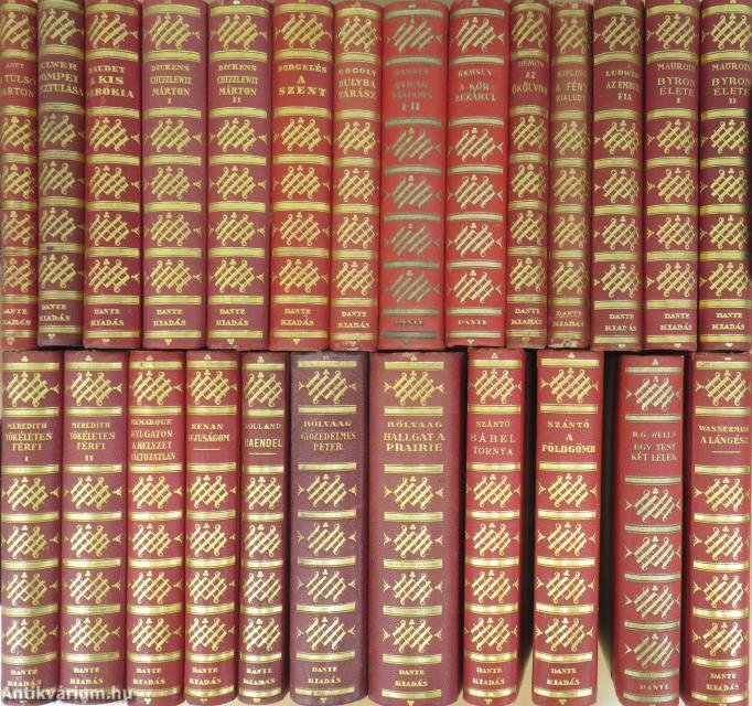 "25 kötet a Halhatatlan könyvek sorozatból (nem teljes sorozat)"