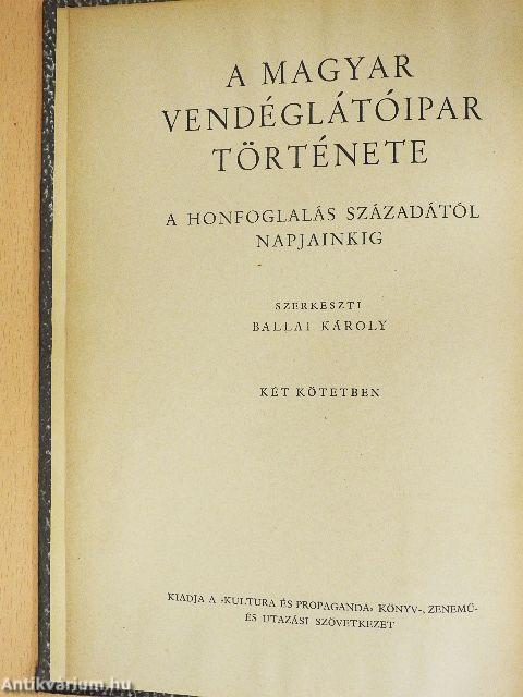 A magyar vendéglátóipar története I.