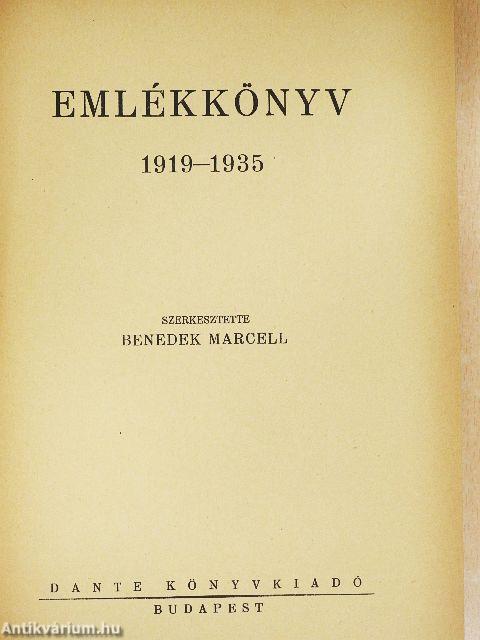 Dante Könyvkiadó Emlékkönyve 1919-1935