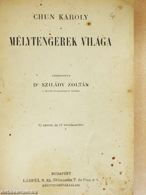 Mélytengerek világa