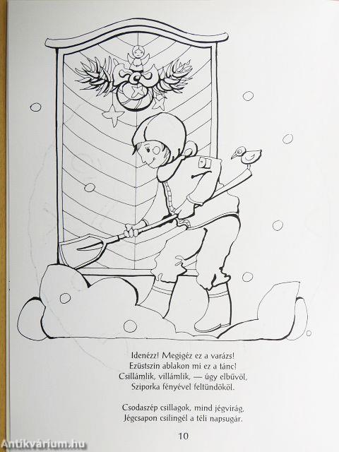 Mandalás téli kifestő