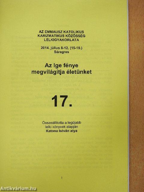 Az Ige fénye megvilágítja életünket