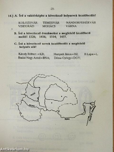 Történelem témazáró füzet 6. osztály