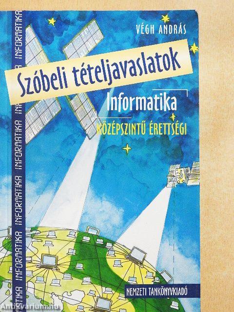 Szóbeli tételjavaslatok