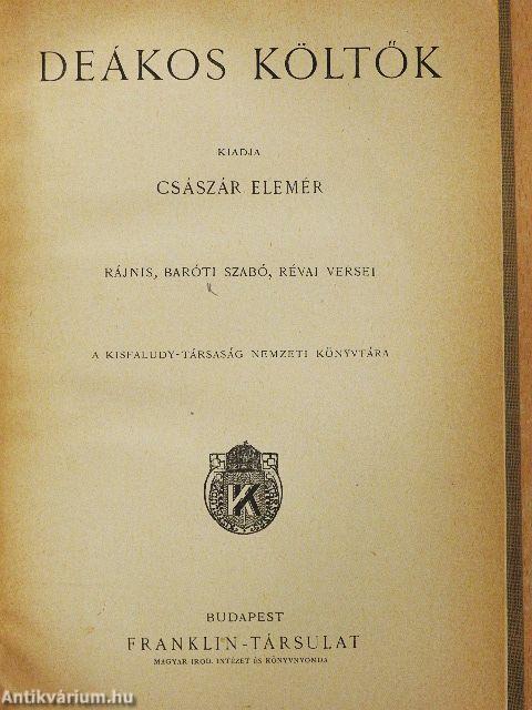 Deákos költők I.