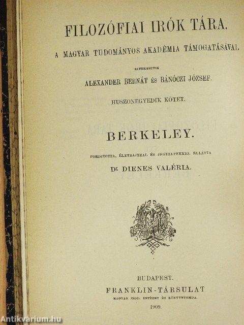 Franciaország klasszikus filozófusai a XIX. században/Három párbeszéd Hylas és Philonous közt/Értekezés a látásnak egy uj elméletéről