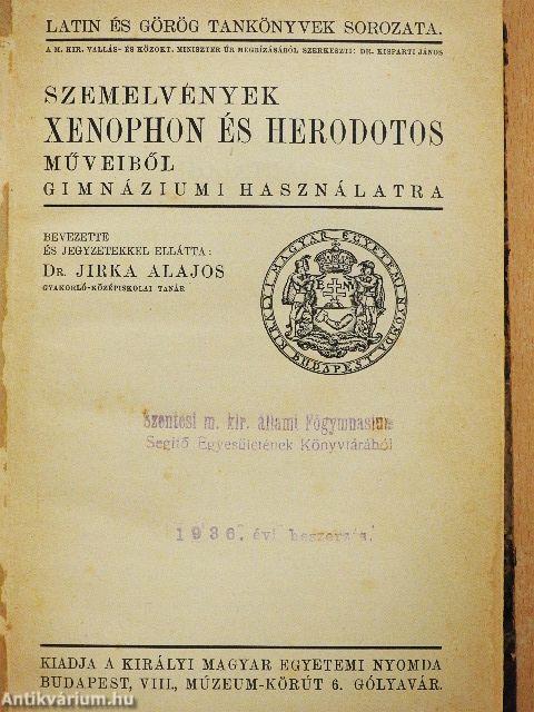 Szemelvények Xenophon és Herodotos műveiből gimnáziumi használatra