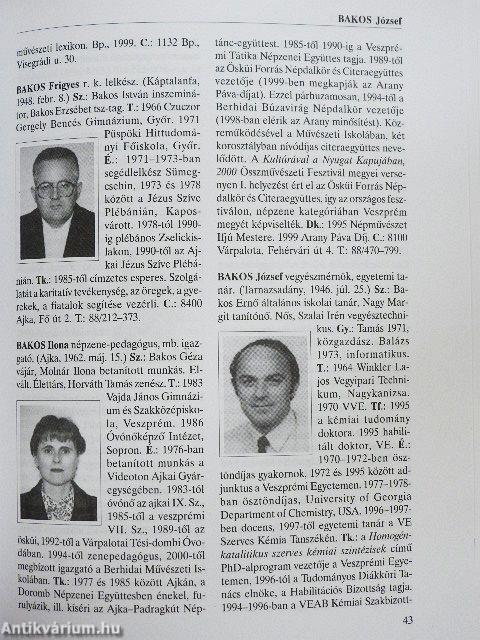 Veszprém megyei kortárs életrajzi lexikon I-II.