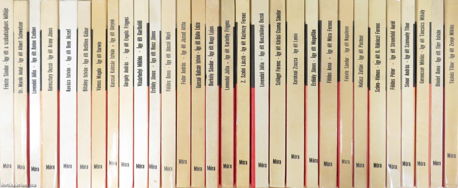 "30 kötet az Így élt... sorozatból (nem teljes sorozat)"