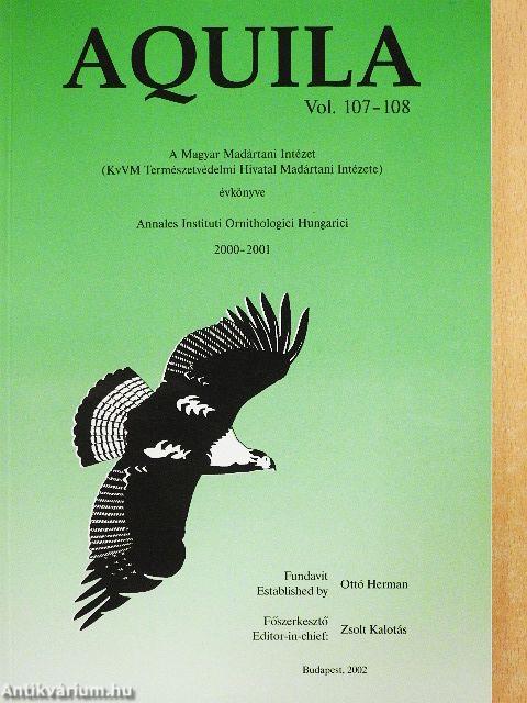 Aquila - A Magyar Madártani Intézet évkönyve 2000-2001