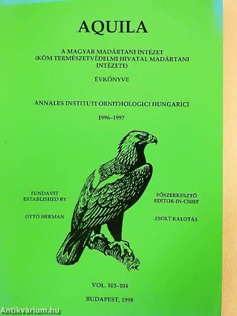 Aquila - A Magyar Madártani Intézet évkönyve 1996-1997