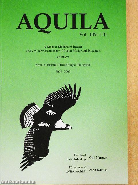 Aquila - A Magyar Madártani Intézet évkönyve 2002-2003
