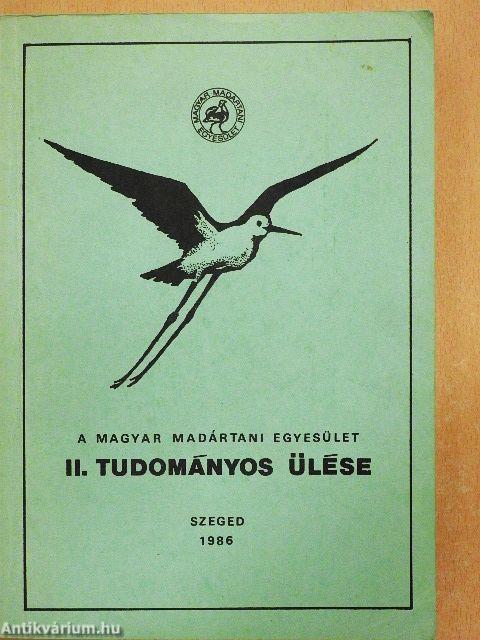 A Magyar Madártani Egyesület II. Tudományos Ülése
