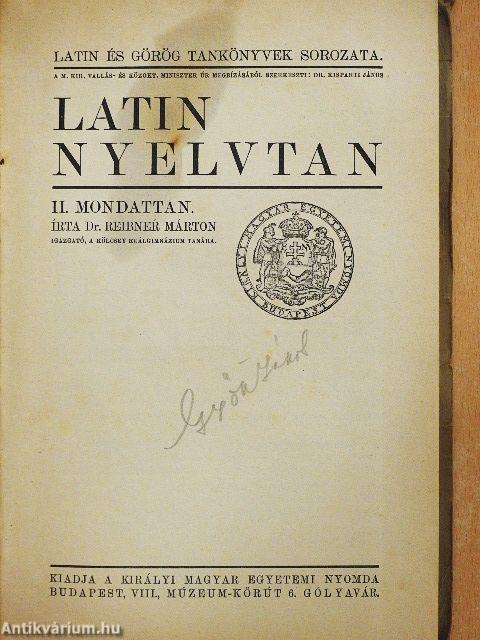 Latin nyelvtan