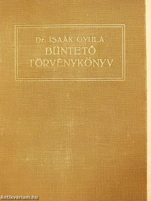 Büntető törvénykönyv I.