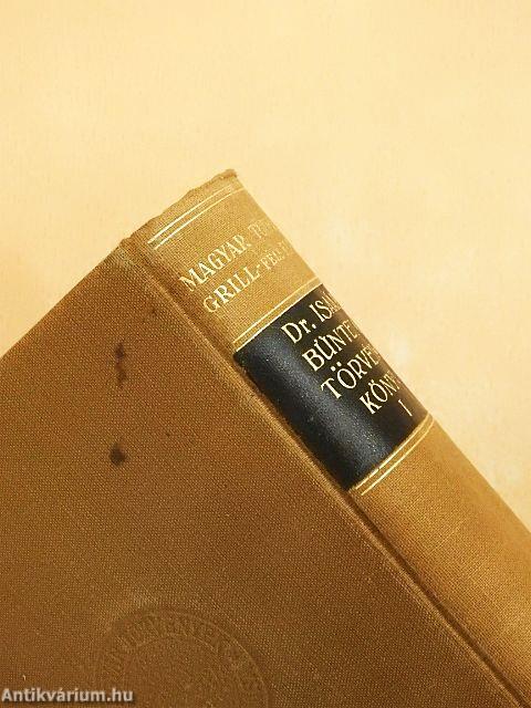 Büntető törvénykönyv I.