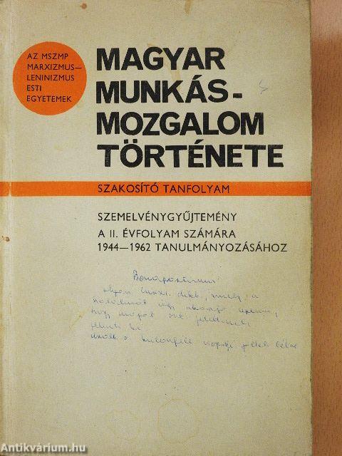 Magyar munkásmozgalom története