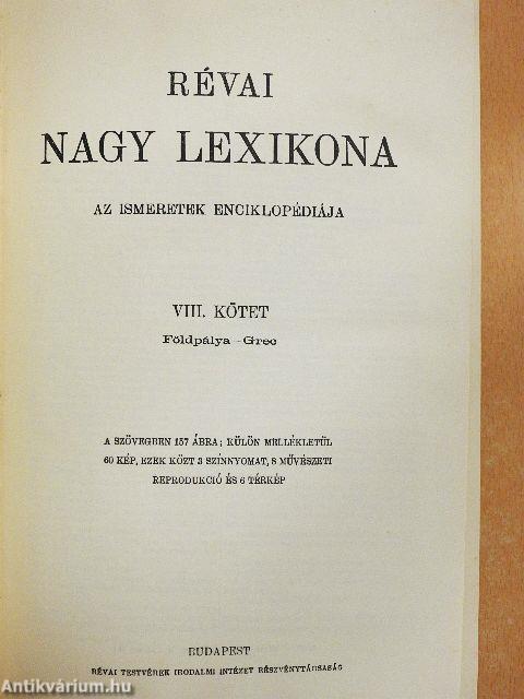 Révai nagy lexikona 8. (töredék)