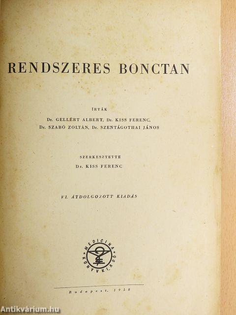 Rendszeres bonctan