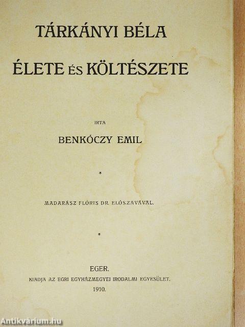 Tárkányi Béla élete és költészete