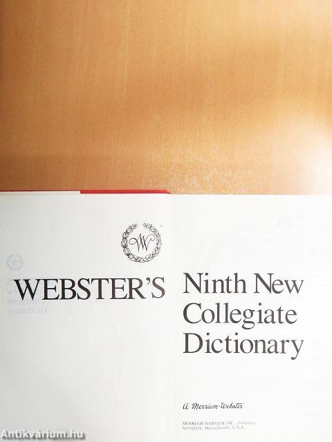 Webster's Ninth New Collegiate Dictionary