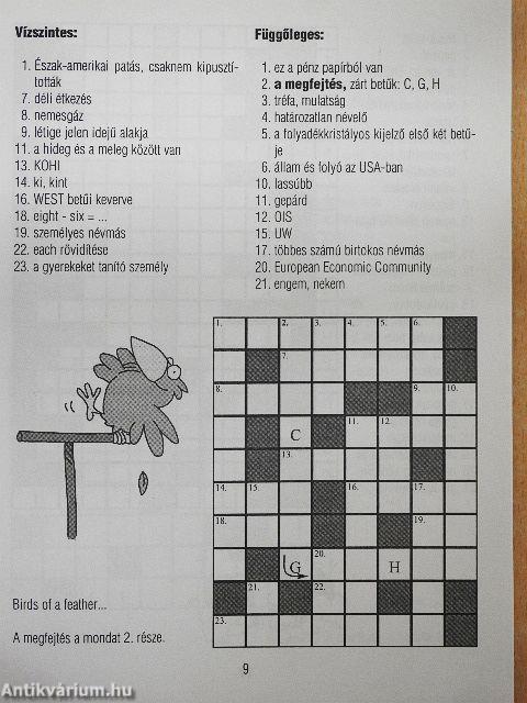 Angol keresztrejtvények
