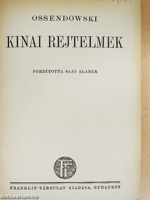 Kinai rejtelmek