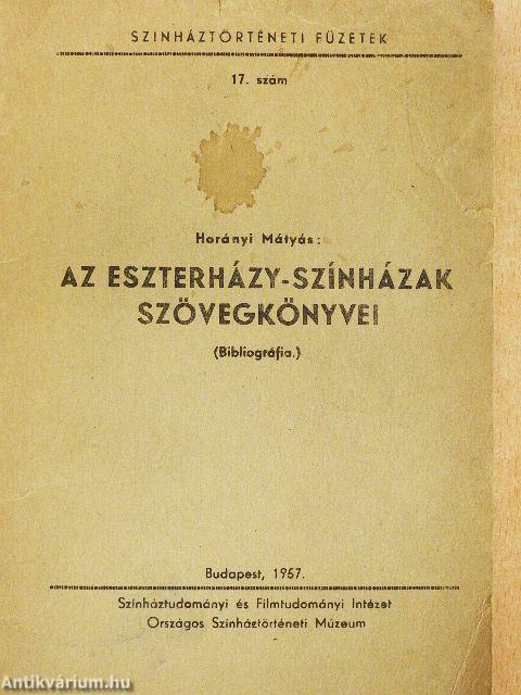 Az Eszterházy-színházak szövegkönyvei