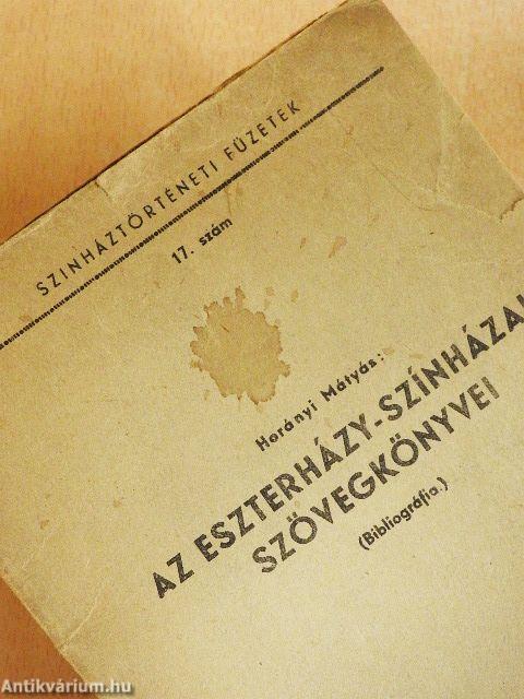 Az Eszterházy-színházak szövegkönyvei