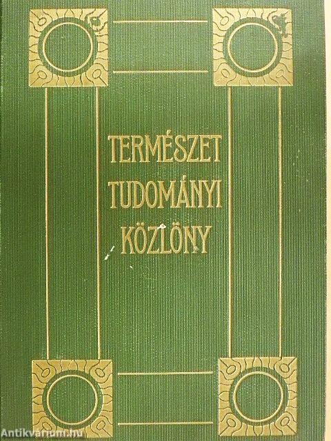 Természettudományi Közlöny 1940. január-december/Pótfüzetek a Természettudományi Közlönyhöz 1940. január-december
