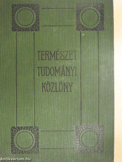Természettudományi Közlöny 1918. január-december/Pótfüzetek a Természettudományi Közlönyhöz 1918. január-december