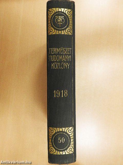 Természettudományi Közlöny 1918. január-december/Pótfüzetek a Természettudományi Közlönyhöz 1918. január-december