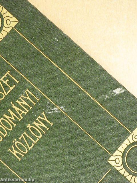 Természettudományi Közlöny 1941. január-december/Pótfüzetek a Természettudományi Közlönyhöz 1941. január-december