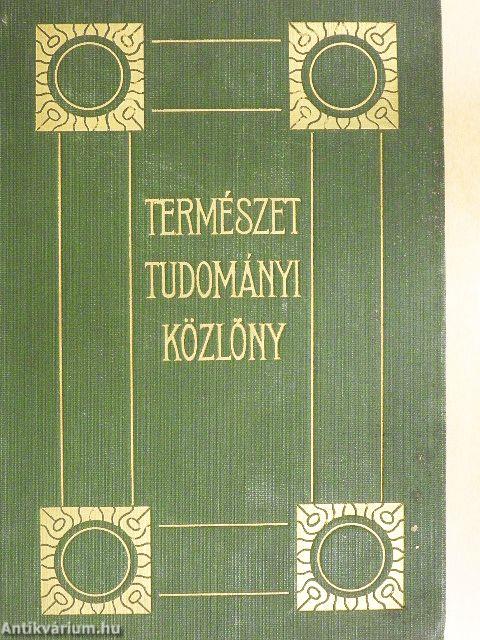Természettudományi Közlöny 1939. január-december/Pótfüzetek a Természettudományi Közlönyhöz 1939. január-december