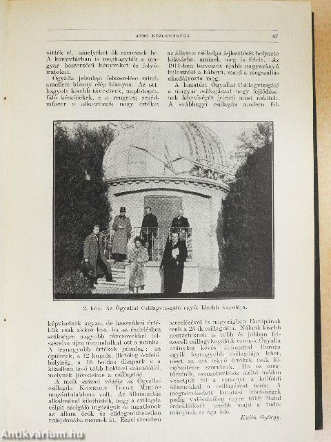 Természettudományi Közlöny 1939. január-december/Pótfüzetek a Természettudományi Közlönyhöz 1939. január-december