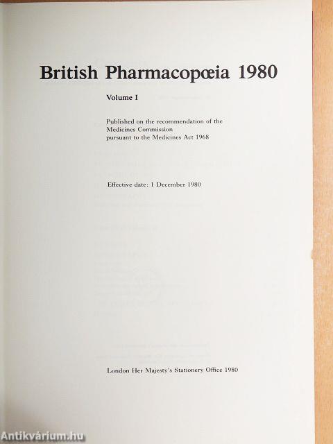 British Pharmacopoeia 1980 I-II