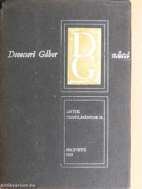 Antik tanulmányok II.