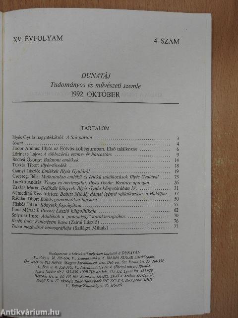 Dunatáj 1992. október