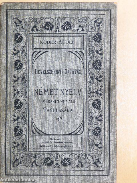 Levélszerinti oktatás a német nyelv magánuton való tanulására (nem teljes)