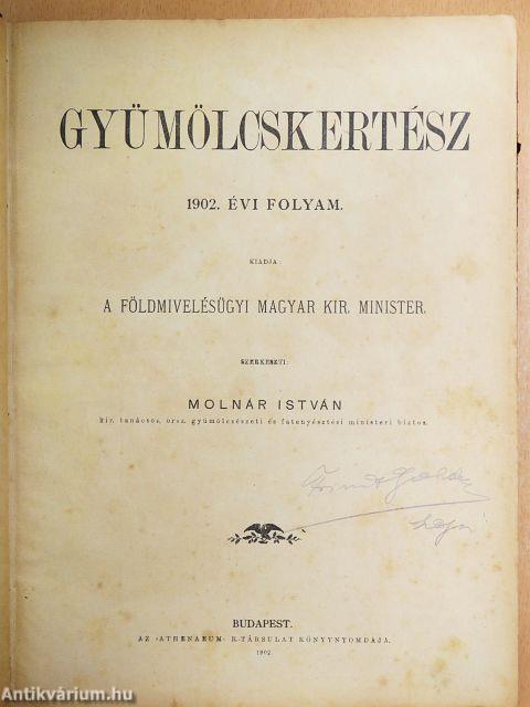 Gyümölcskertész 1902. január-december