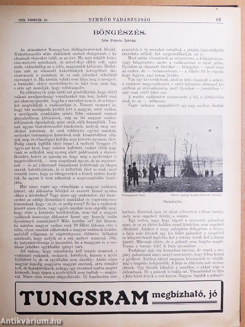 Nimród Vadászujság 1939. január-december